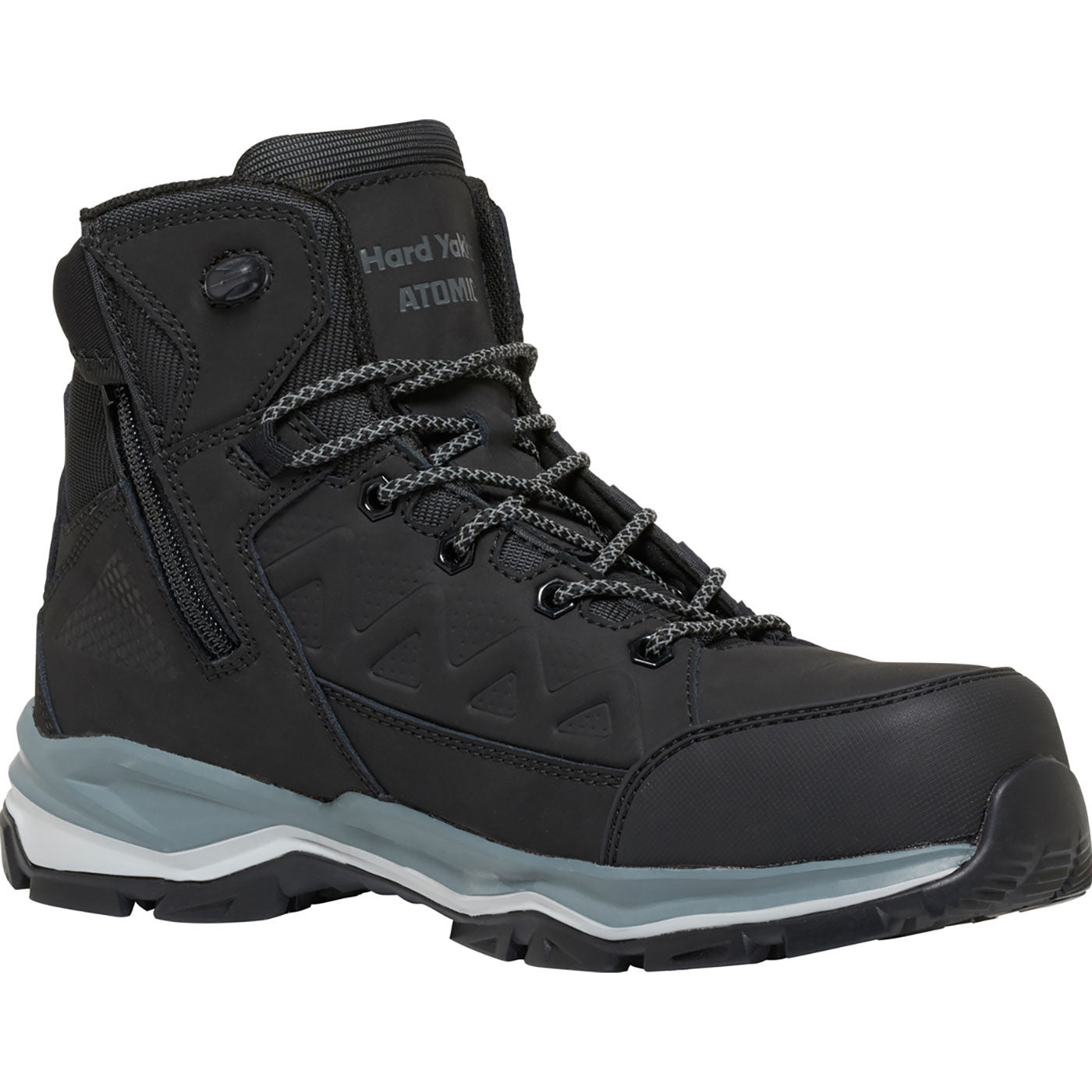 Hard Yakka Atomic Hybrid Men's Composite Toe Static-Dissipative Puncture-Resisting Side Zip Work Hiker - profile