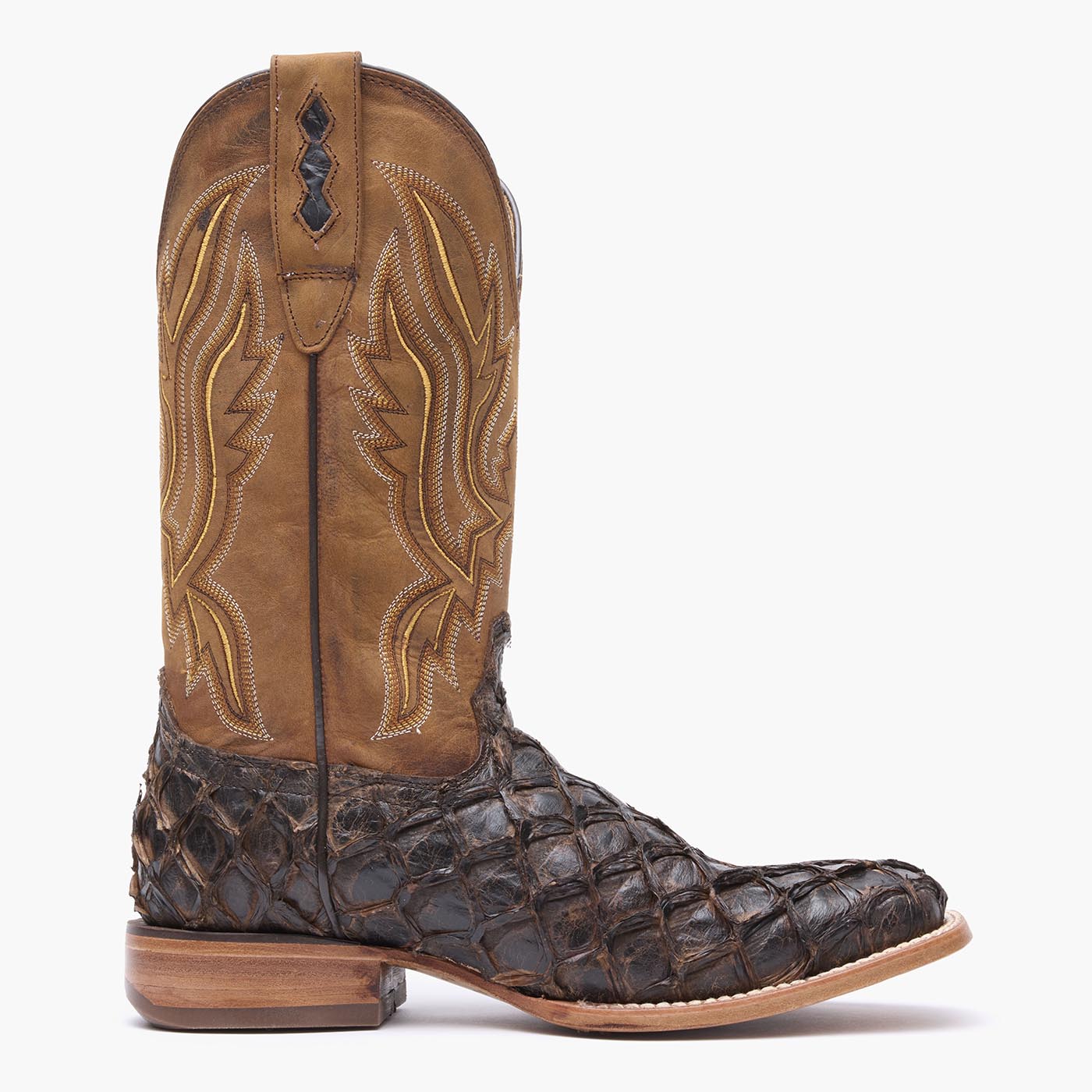 Durango® Premium Exotics Dark Brown Pirarucu Western Boot