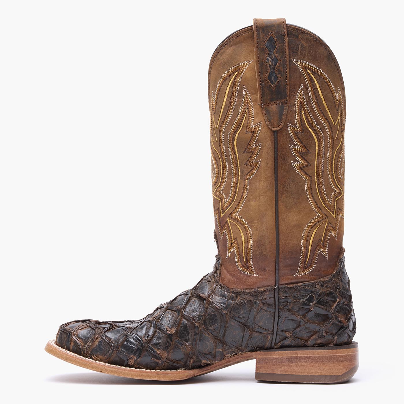 Durango® Premium Exotics Dark Brown Pirarucu Western Boot