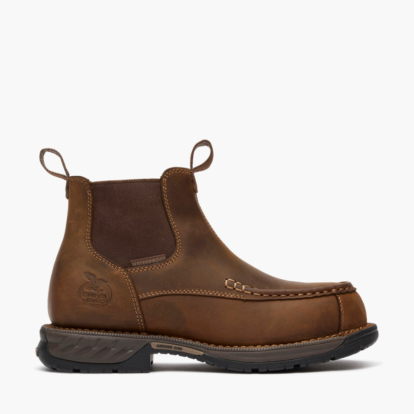 Georgia Boot Athens 360 Moc-Toe Chelsea Waterproof Nano Composite Toe Work Boot