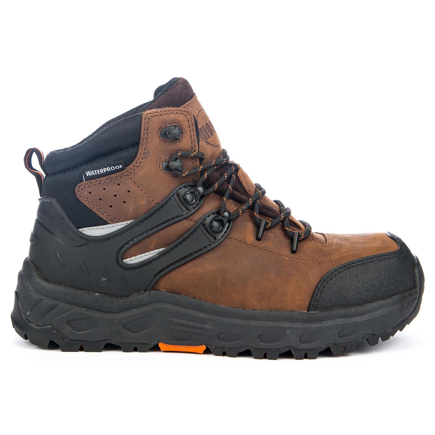 HOSS Stomp Men's 6 inch Aluminum Toe Electrical Hazard Waterproof Leather Work Hiker