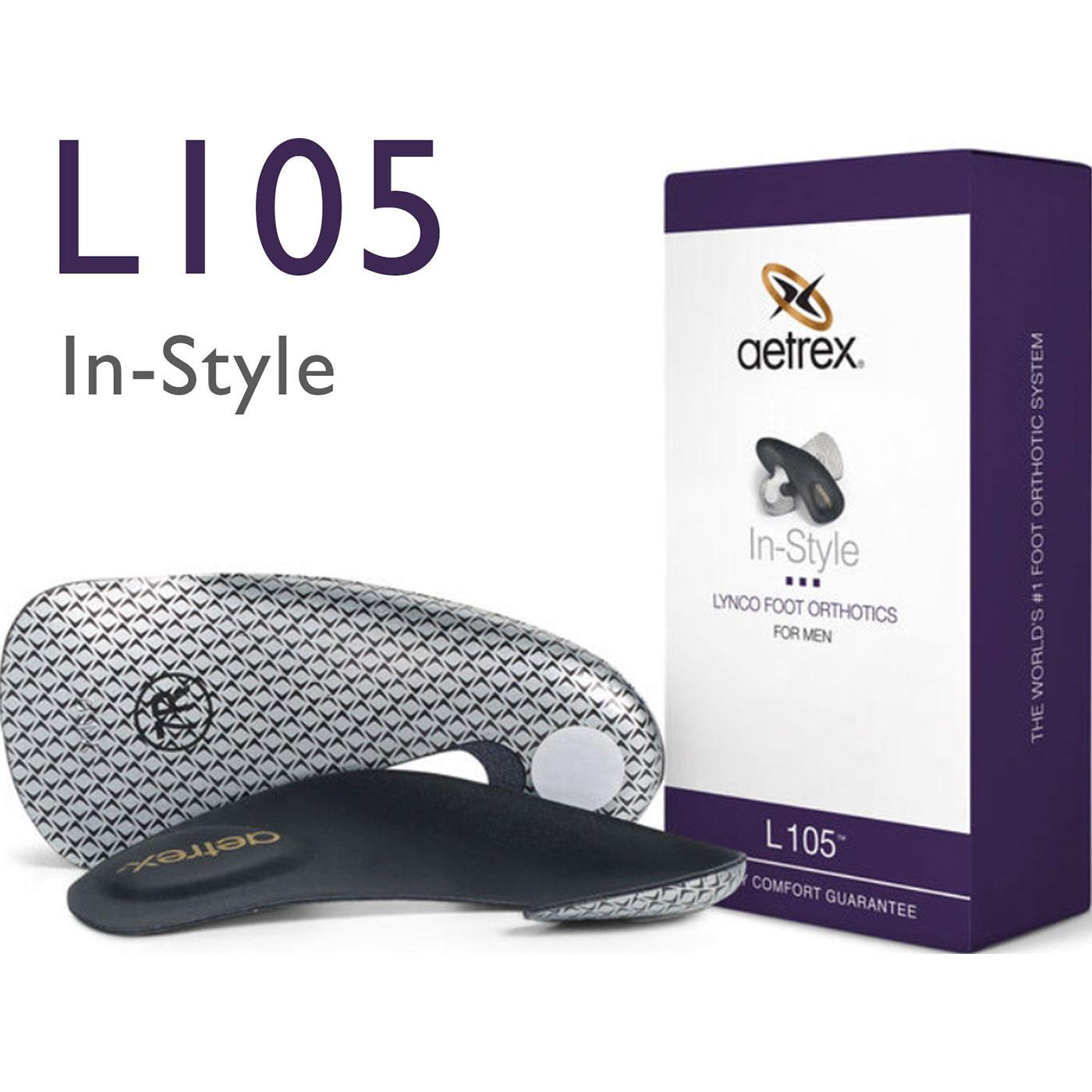 Aetrex Men's In-Style Medium/High Arch with Metatarsal Support Orthotic