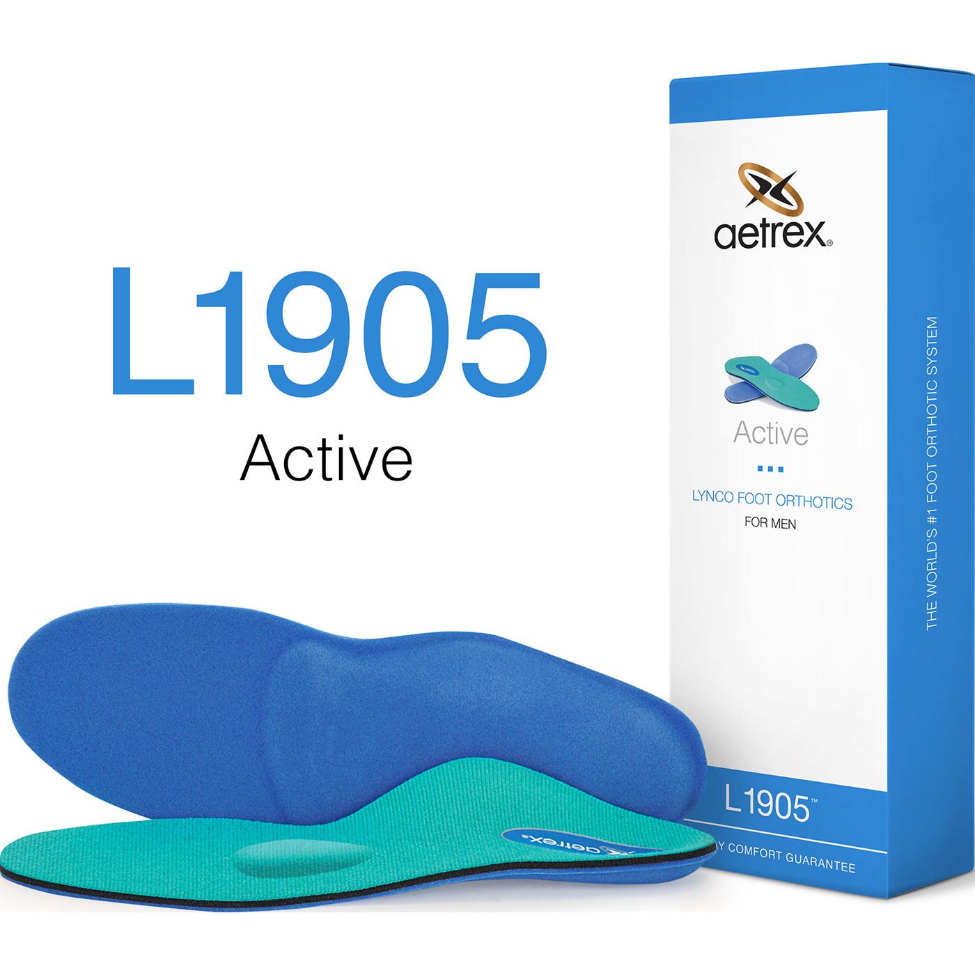 Aetrex Men's Active Medium/High Arch with Metatarsal Support Orthotic