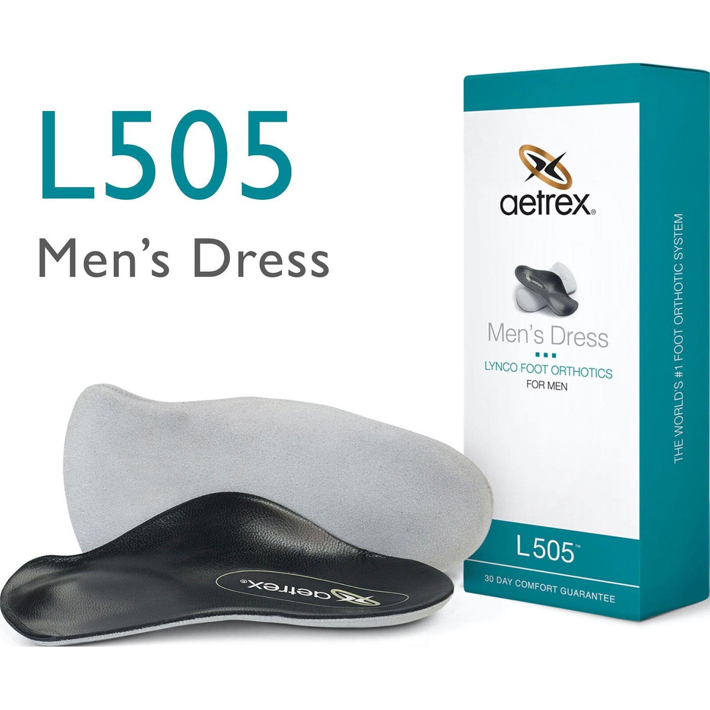 Aetrex Men's Dress 3/4 Medium/High Arch with Metatarsal Support Orthotic