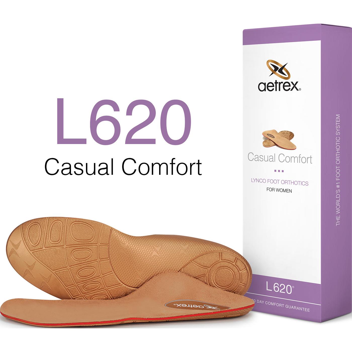 Aetrex Women's Casual Comfort Flat/Low Arch Posted Orthotic