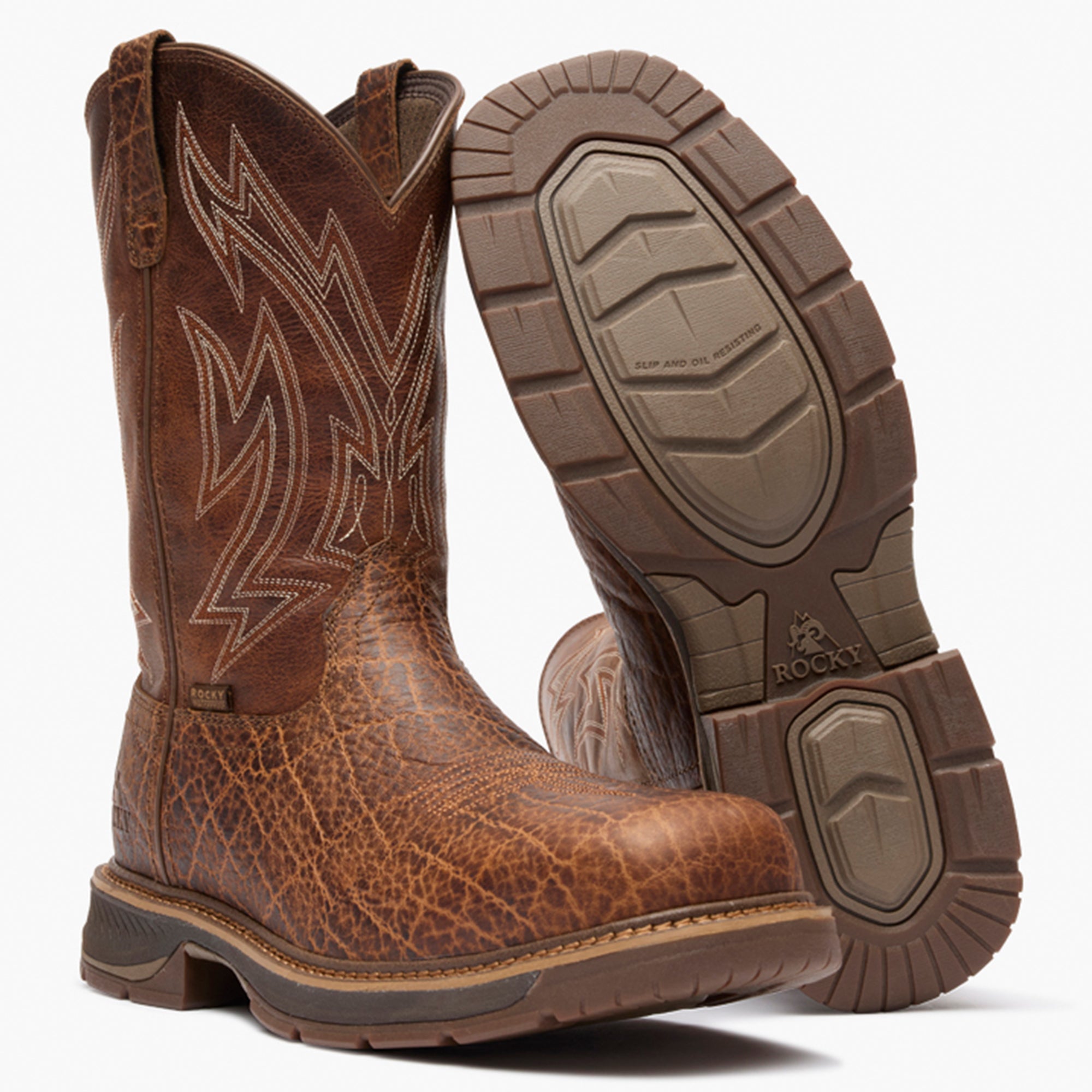 Rocky Ride LTE Carbon Toe Western Boot