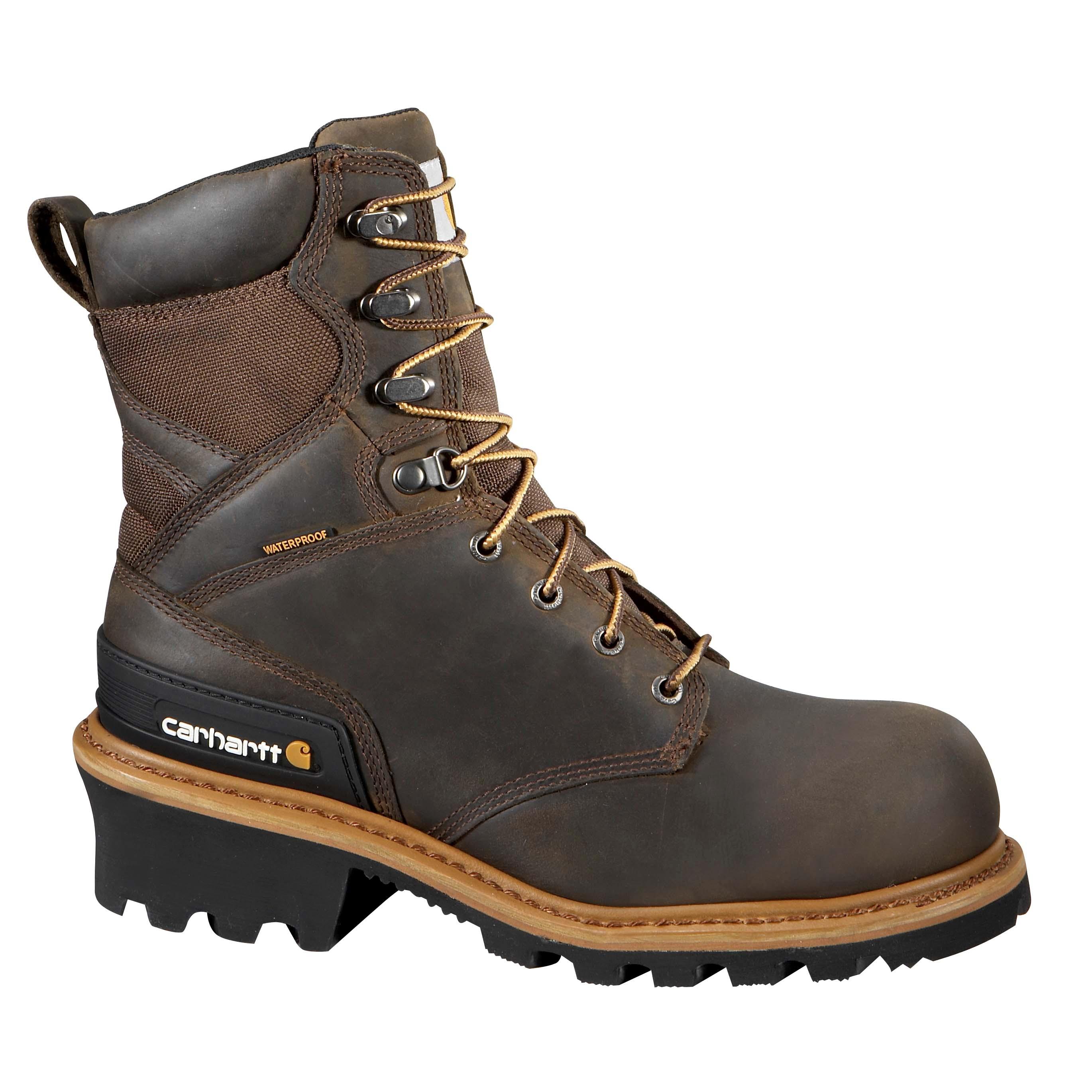 Waterproof Logger Boots by Carhartt Vintage Saddle Leather #CML8160