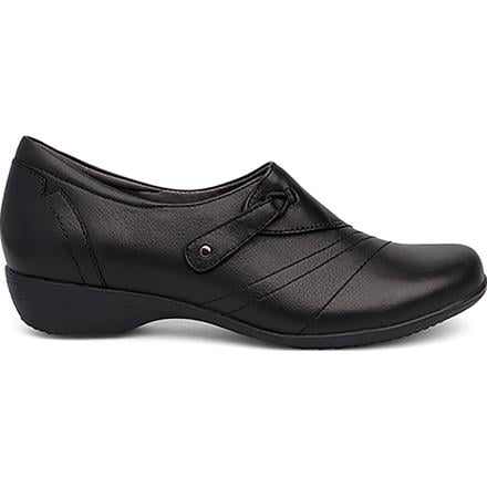 Dansko Franny Women's Black Milled Nappa Slip On Shoes, 55000202