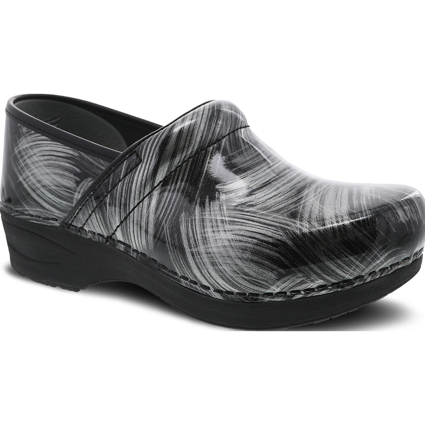 Dansko XP 2 0 Women S Slip Resistant Pewter Brush Patent Work Clogs   39509702 EXTRALARGE 