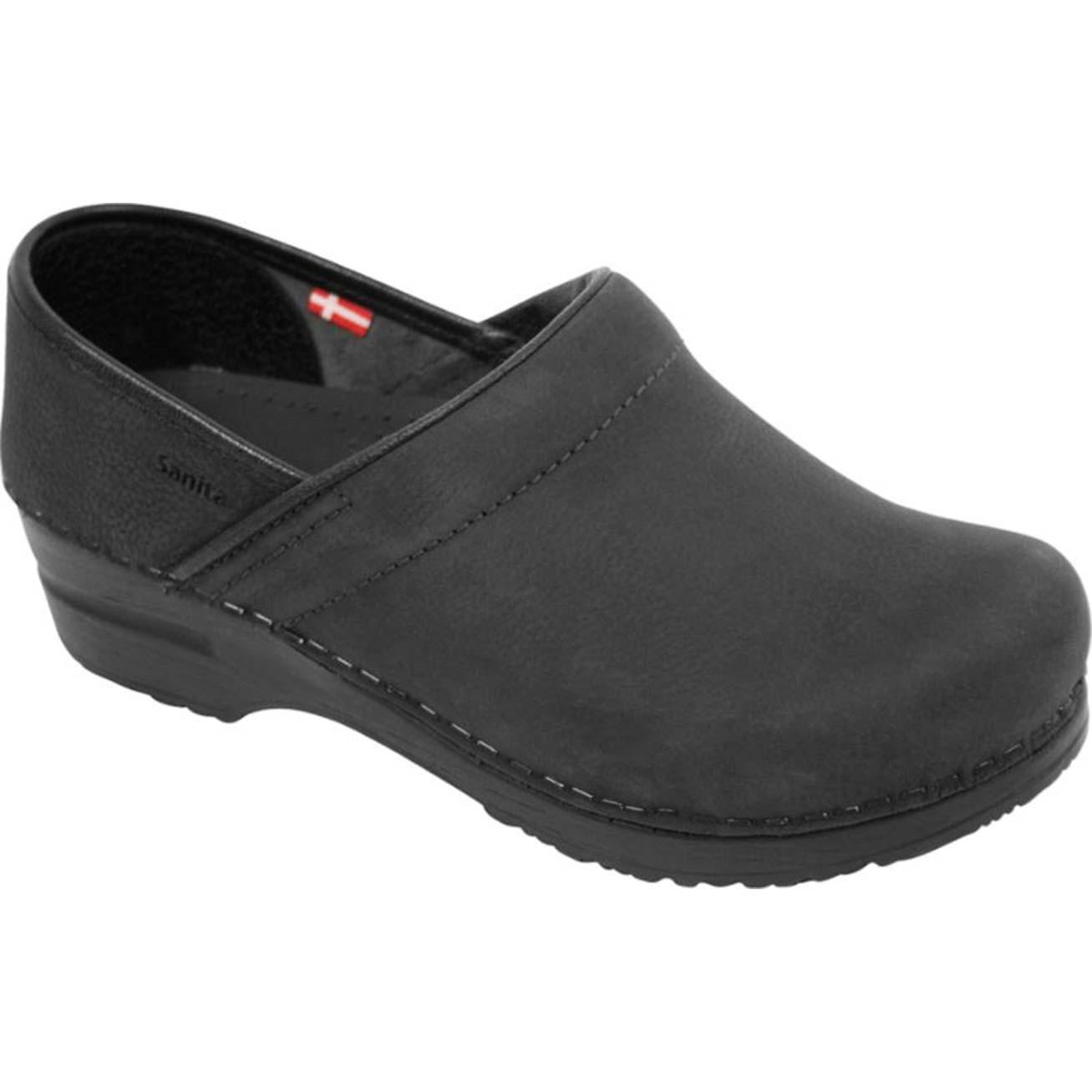 Sanita hot sale leather clogs