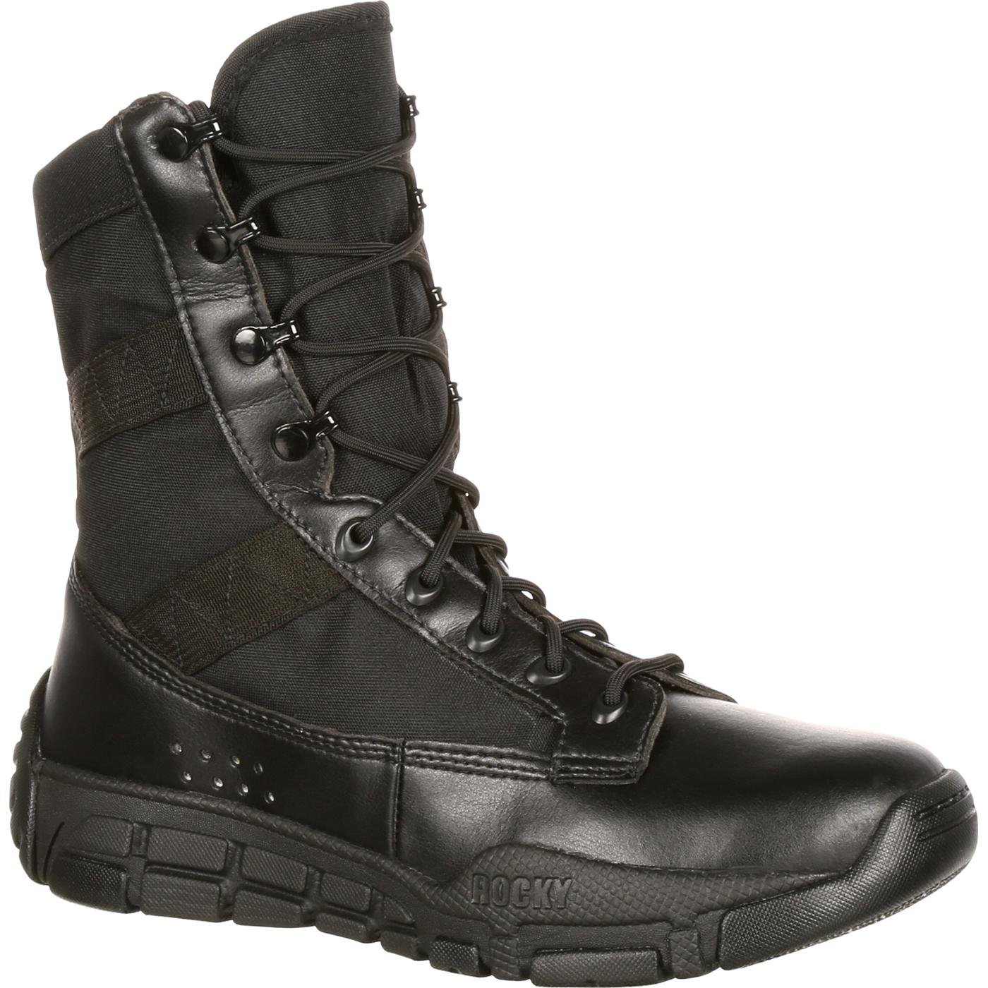 Men s Military Inspired Black Public Service Boots Rocky C4T RY008